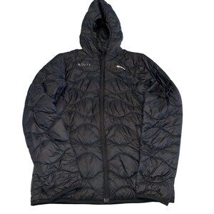 Aparso ROUTE Black Nylon Polyester Filled Full Zip Long Sleeve Jacket Medium M